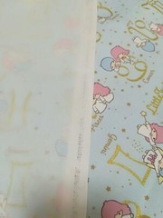 Little Twin Stars Kiki & Lala Fabric Sign 110x50cm/43.3×19.68″/1.2×0.54yd Ox