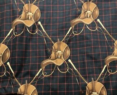 Ralph Lauren Equestrian Fabric, Country Club Aesthetic Chic, English Saddle, BTY