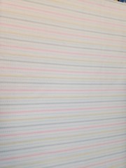 100% Cotton Nursery White Pastel Striped Dots Fabric Pink Yellow Blue Teal
