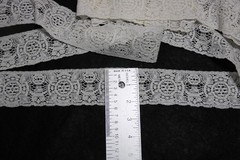 Rare Vintage Cotton Nylon Lace NOS” 2″ Across White Color by the Yard