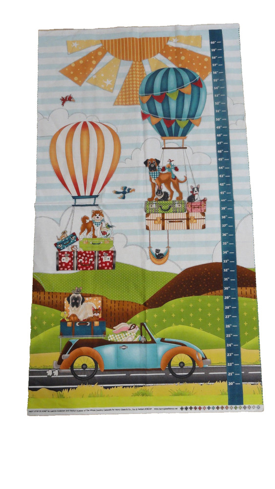 Growth Chart Fabric Panel to 60″ Next Stop Home Whole Country Caboodle H. Glass