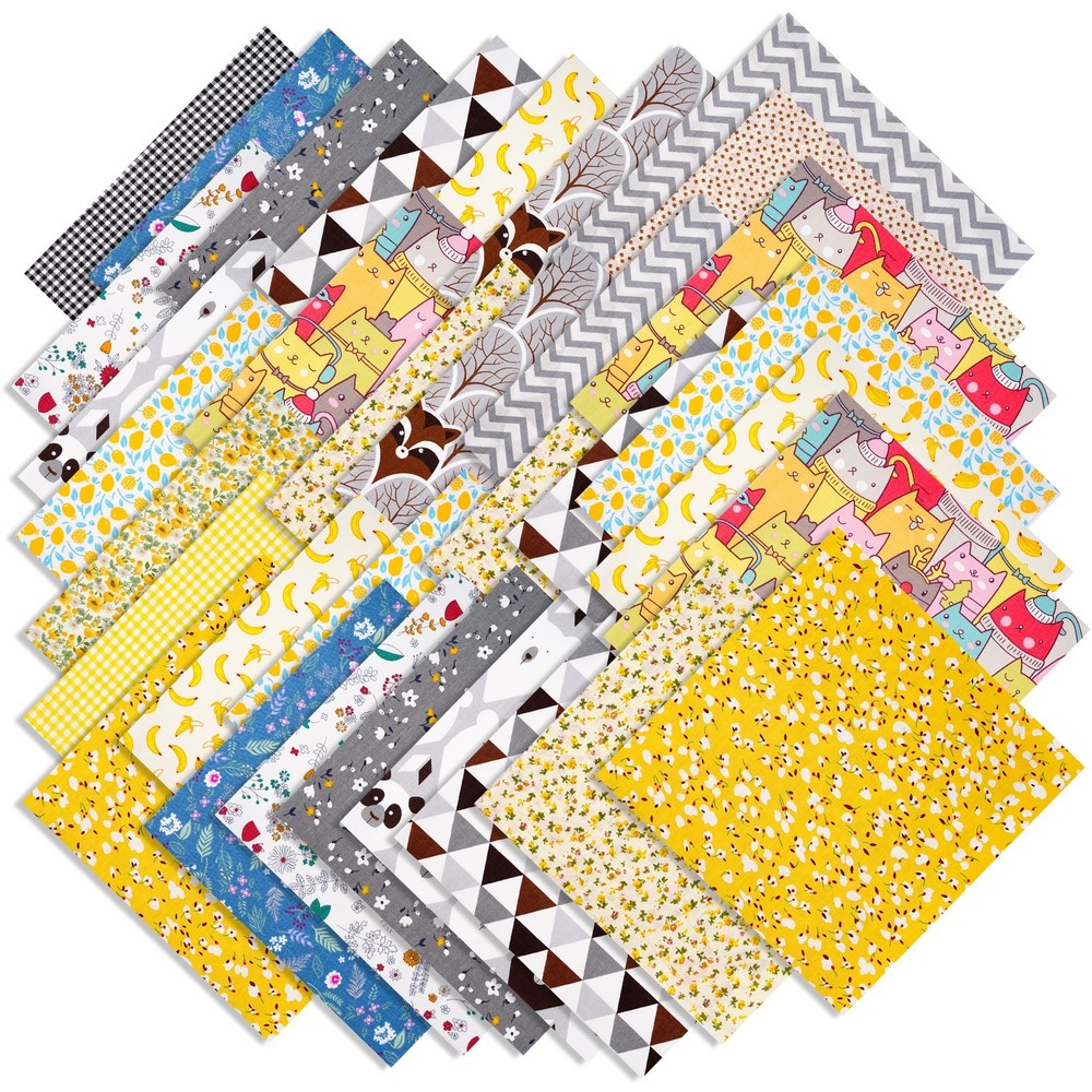 70 Pcs 10″x10″ Cotton Fabric Squares Assorted Floral Printed Quilting Patchwork