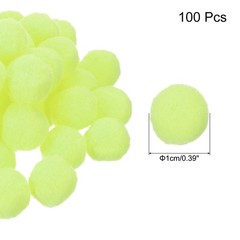 Pom Felt Balls Fabric 1cm 10mm Neon Green for Crafts Project DIY 100 Pcs
