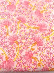 KEY WEST Hand Print Bennet by Leigh Martin FABRIC Neon Pink Floral 45 x 72″ 2 Y