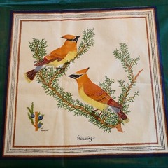 Waverly Birds Country Weekend Fabric 12 Squares Pillow Upholstery 54 x 2 yds VTG
