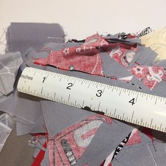 1 Pound 2 Ounces Cotton Print Fabric Quilt Scraps Leftovers Ohio State S