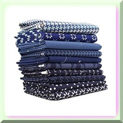 Midnight Indigo Cotton Fabric Collection 10 Fat Quarters