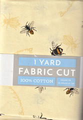 BUSY BEES – 100% Cotton Print – 1 Yard (36 x 44 in) – New on Card