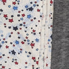 Patriotic Red White Blue Star Print Cotton Americana Fabric 44″ wide – 5 yards