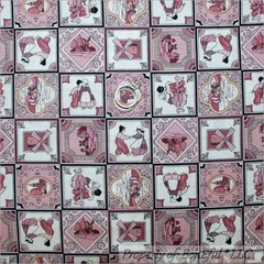 BonEful Fabric FQ Cotton Quilt Rose Flower Dutch Doll VTG Windmill Block Check S