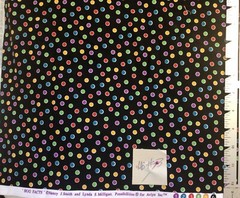 Bug Facts Spots on Black Fabric Avlyn Nancy Smith Lynda Milligan By the Yard
