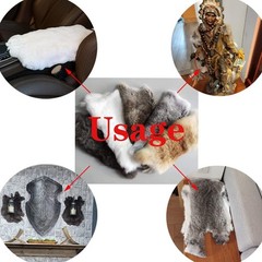 Natural Rabbit Pelt with Fur, Bulk Grade (10″x14″) – Crafts, Decor, Apparel