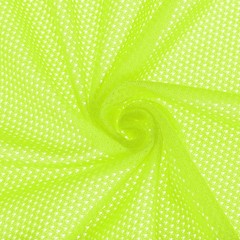 62″ Mesh Fabric Slightly Stretchy for Backpack Pocket, Electric Green 1 Yard