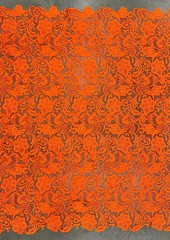 Maggie BRIGHT ORANGE Guipure Venice Heavy Lace Fabric by the Yard – 10019