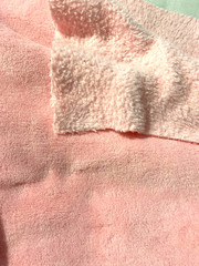 Pink minky polyester fleece fabric 36″ by 32″ (very soft on both sides)