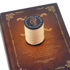 FANDOL 100% Natural Linen Thread Waxed for Bookbingding, Leather Beige