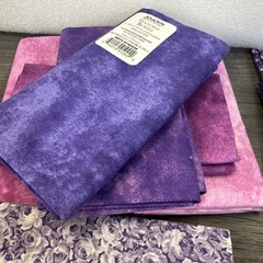 12 Quarter Flats 100% Cotton Jo-Ann Fabric Sewing Quilting NOS Patterns Purple