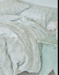 Rachel Ashwell Shabby Chic Couture Paisley Blue White Teal White LINEN By Yard