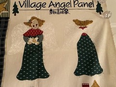 Village Angel Cotton Fabric Panel by Springs Ind. The Old Country Store 29″x34″