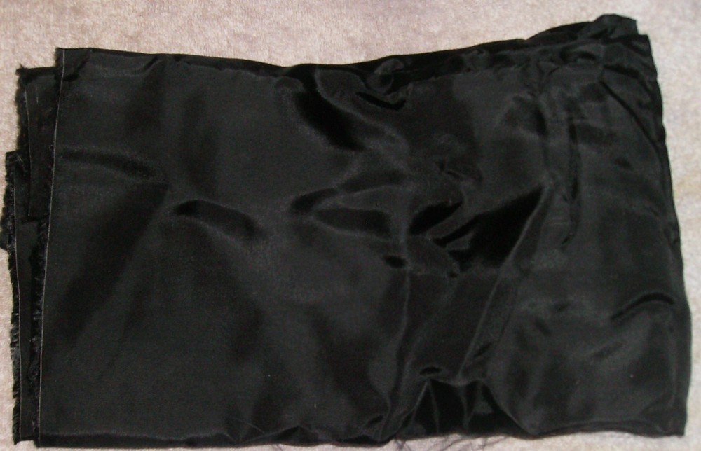 VINTAGE BLACK TAFFETFABRIC 2-1/3 YARD x 46″ WIDEMACHINE WASH & DRY EASY CARE NEW