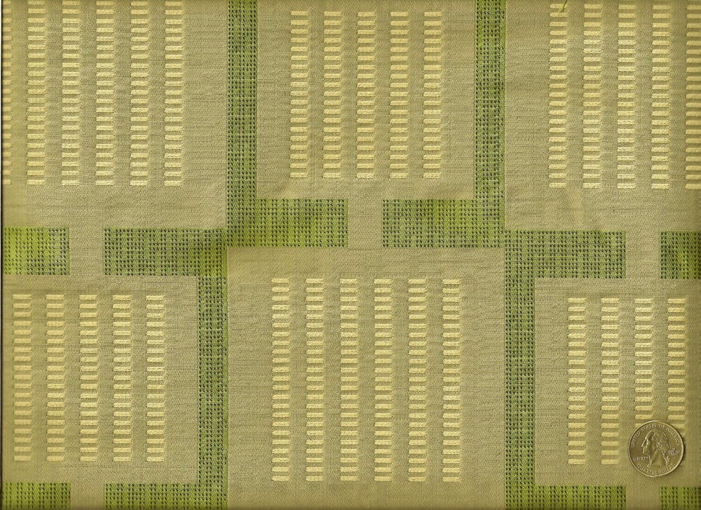 Designtex Urban Grid Silver Green Contemporary Geometric Upholstery Fabric