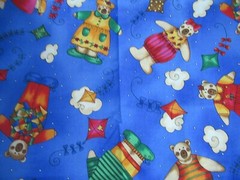 Bears/kites KP Kids & Co by Kari Pearson for SSI Cotton Fabric 1 YD X 42″W