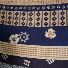 Brand Unknown Cotton Japanese Fabric Remnant 35x90cm Vintage Pattern