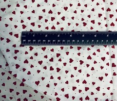 Novelty Springs Industries “DEAR HEARTS” # 8497 Red Hearts & Dots on White BTFQ