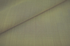 PURE WOOL SUPER 150’s LIGHT BEIGE GLEN CHECK LUXURY TAILORING MADE IN ITALY E26