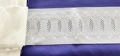 Swiss handloom lace insertion white machine made embroidery new off bolt
