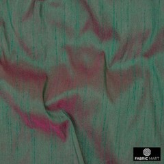 Green And Fuchsia Faux Silk Fabric By The Yard, 42 inch width Green Silk Fabric