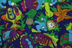3Y x 44″ Vibrant Colorful Novelty Fish Scuba Ocean Fabric Quilt Cotton Neon