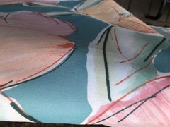 Vintage Fabric UCC Chetley Originals MCM Mod Floral 54″ x 3 yds Transfer Print