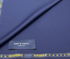 Solid Blue Super 150s Wool Blend Fabric Suiting Thobe Dishdasha 3.50m x 1.50m