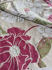 Thibaut Hampton Ponds Fabric Pink Floral/Flowers Pattern 54″ x 77″
