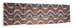 Vintage Waverly Ford Flannelstitch Fabric Remnants Boho Southwest Zigzag USA