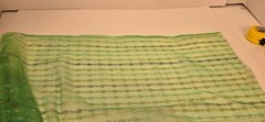 Vintage Green Metallic Lurex Sheer Fabric 7.5 Yds x 52” Iridescent