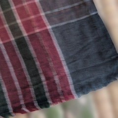 Vintage Grid Pattern Fabric Scraps Cloth Remnant Creative DIY Projects