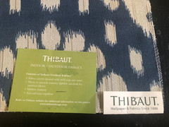 THIBAUT Thai Ikat in Navy Blue 17 1/4″ Indoor/Outdoor Fabric Sample
