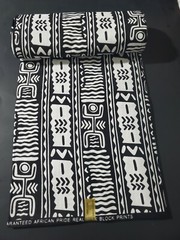 Black and White Multicolor African Fabric; Fabric in yards, Fabric in 6yards