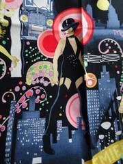 “JAZZ AGE” BY ALEXANDER HENRY FABRIC COLLECTION-1 YARD-CABERET SCENES-1 YD X 41″