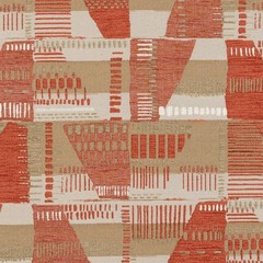 Nobilis Modern Geometric Jacquard Uphol Fabric- Majura / Orange 3.15 yd 10913.55
