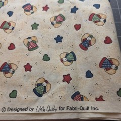 Little Quilts Fabri-Quilt Fabric Cream Angel Heart Star 1.5yd