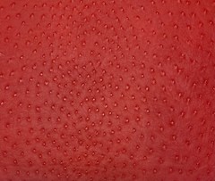 DESIGNER VINYL OSTRICH EMU RED FAUX LEATHER UPHOLSTERY FABRIC BY YARD 54″W
