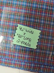 Red Blue White Green Yellow Plaid Woven Cotton Quilting Sewing Fabric 46″ X 2yds