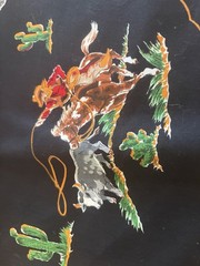 Cowboys And Indians Fabric 2 yd X 44”w Rodeo Western Cowboy Horse Nos/ Clean