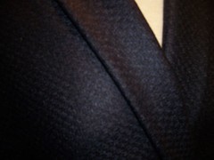 1/2 yd ITALIAN ZEGNA 5 STAR BLACK CASHMERE SILK SELF PATTERN JACKET FABRIC