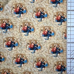 Last Supper Jesus Words of Faith Fabric 3-Pack, Coordinating Fabrics 100% Cotton