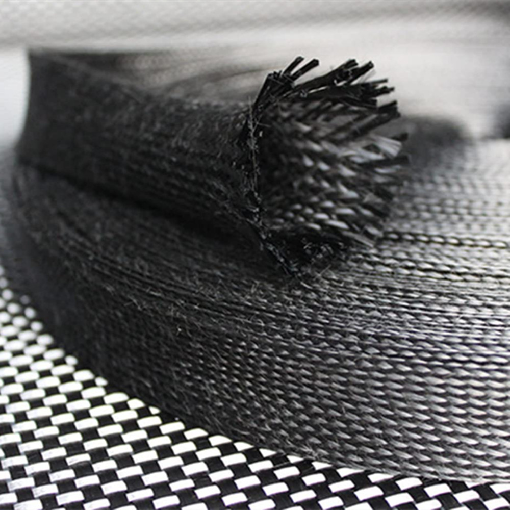 2-40mm Carbon Fiber Braided Rope Tube Hollow Conductive Belt Sleeves Tube