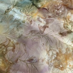 Fabric Gold With Purple Yellow Teal